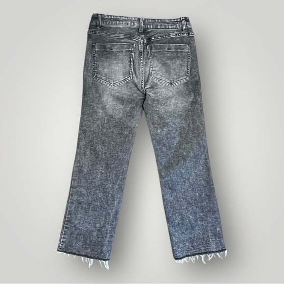 OAT Distressed Stone Wash Black Denim Jeans - Picture 9 of 14